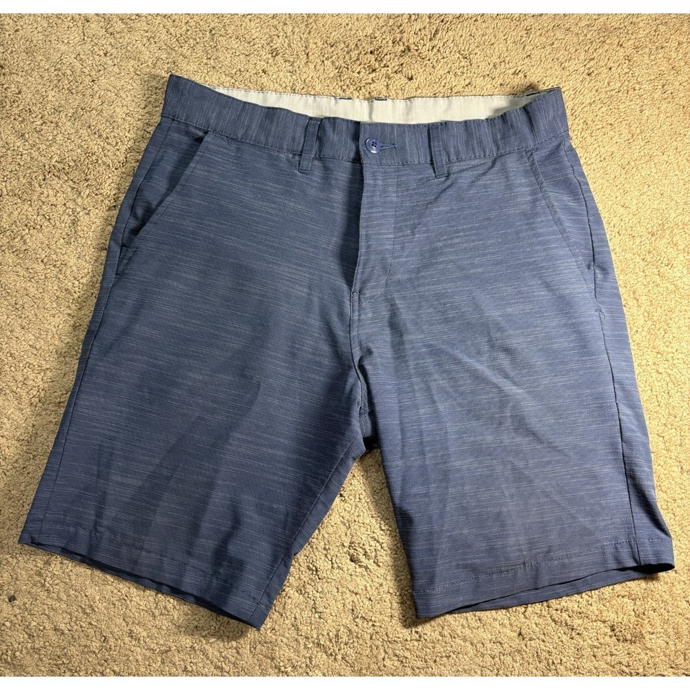 Burnside Hybrid Shorts Men 33 Moisture Wicking Flat Front Hi-Rise Vacation Beach
